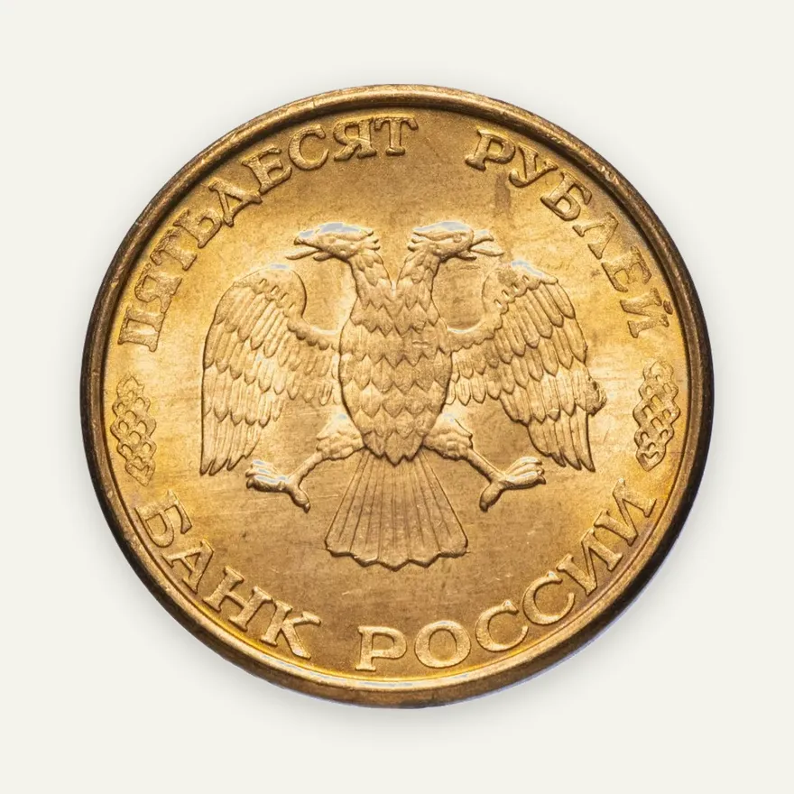 50 рублей 1993 ММД магнитные, реверс