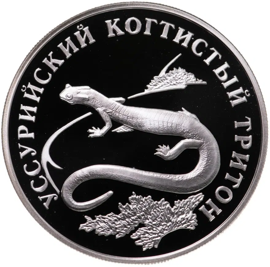 1 рубль 2006 СПМД "Красная книга - Уссурийский когтистый тритон"