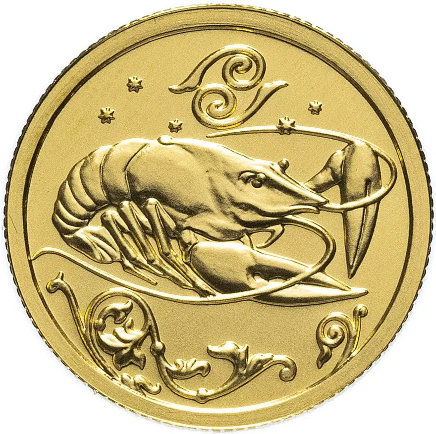 25 рублей 2005 ММД  "Рак", аверс
