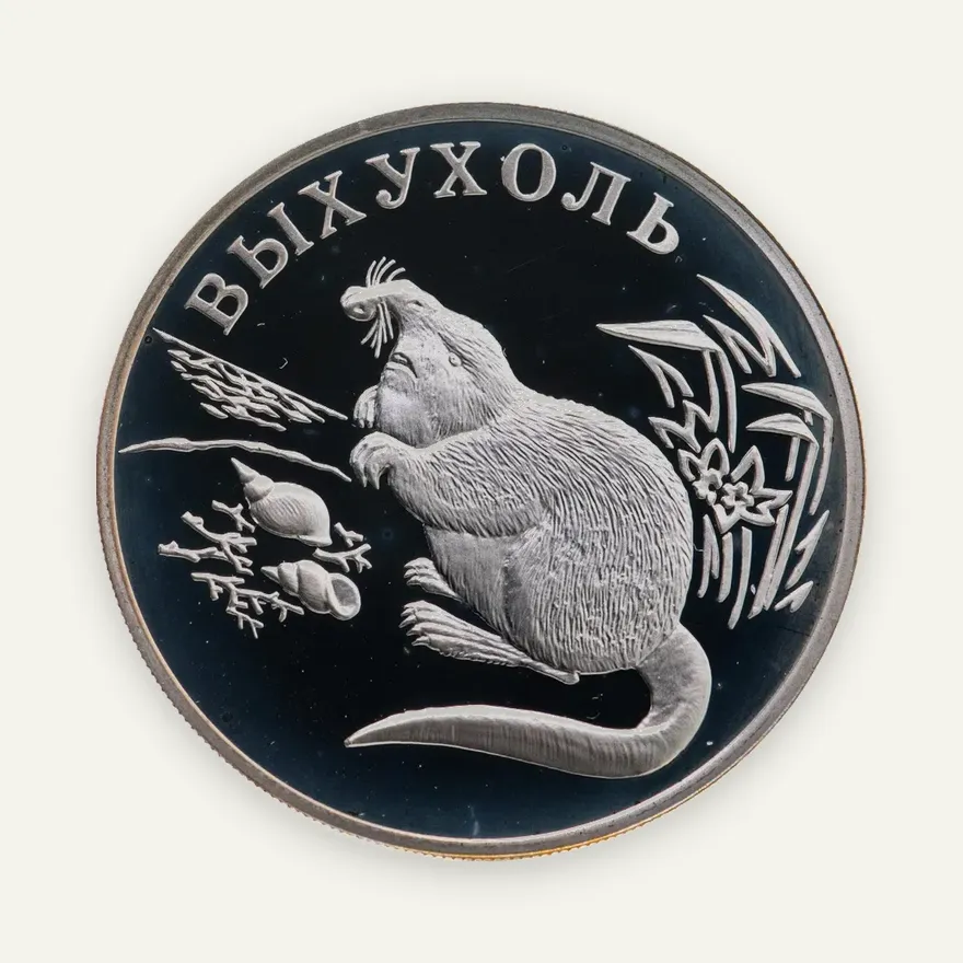1 рубль 2000 СПМД выхухоль