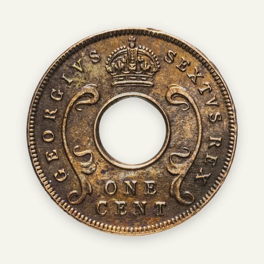 Британская Восточная Африка 1 цент (cents) 1950, реверс