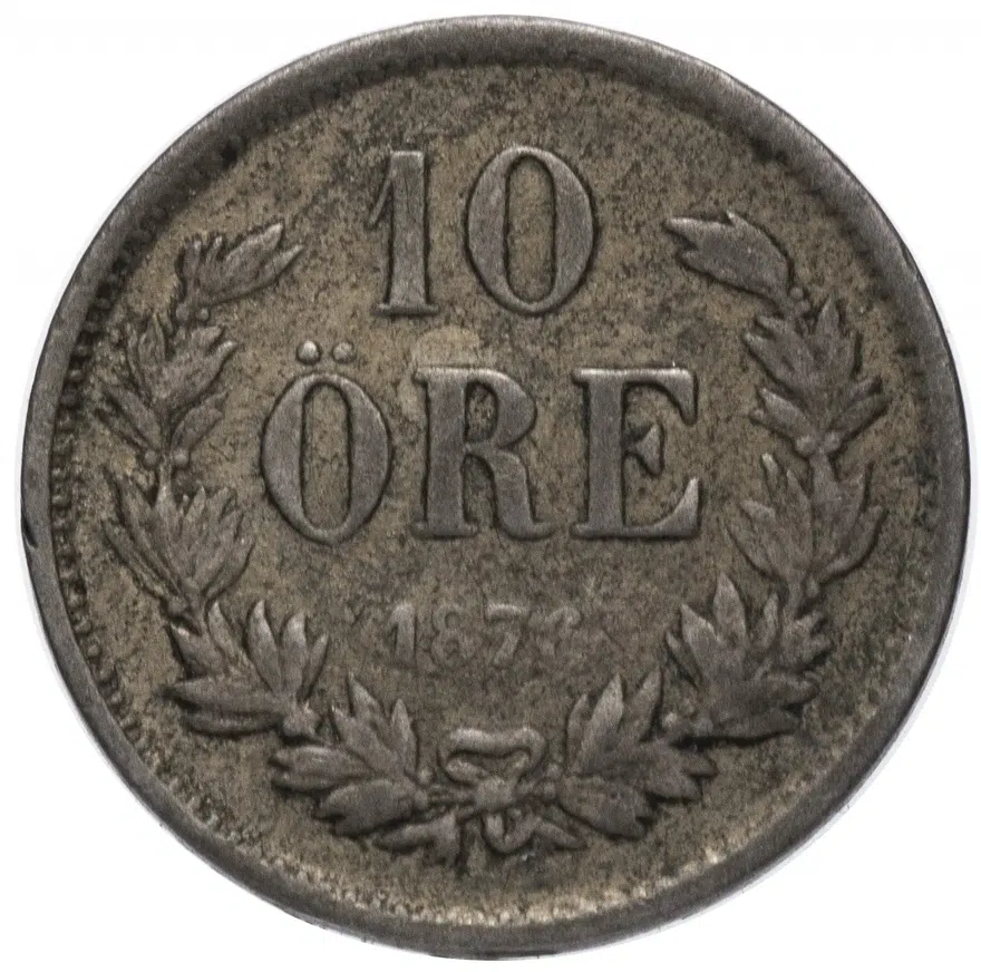 Швеция 10 эре (ore) 1876