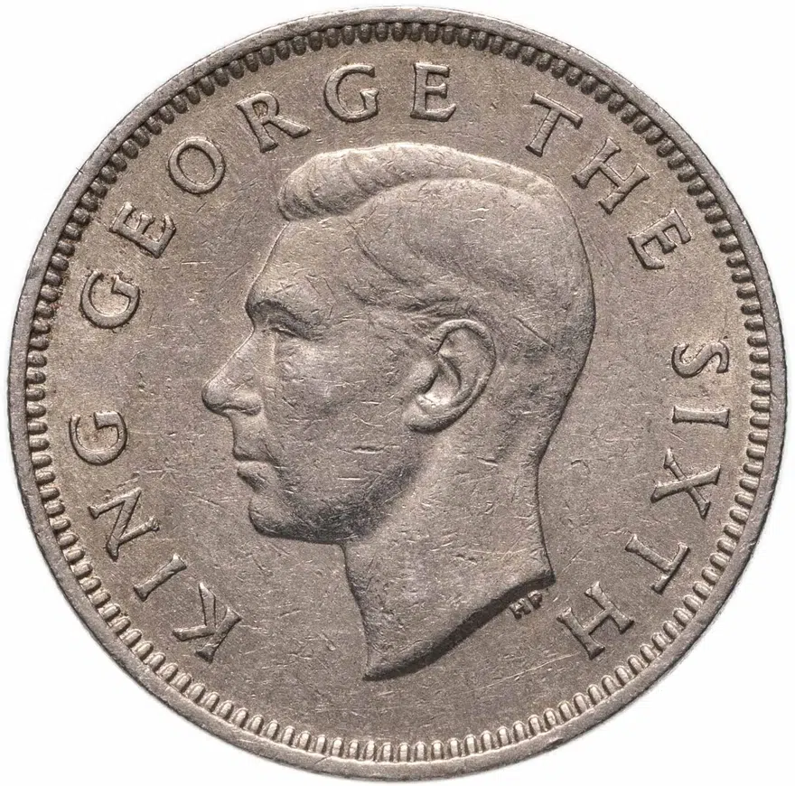 Новая Зеландия 1 шиллинг (shilling) 1948, реверс