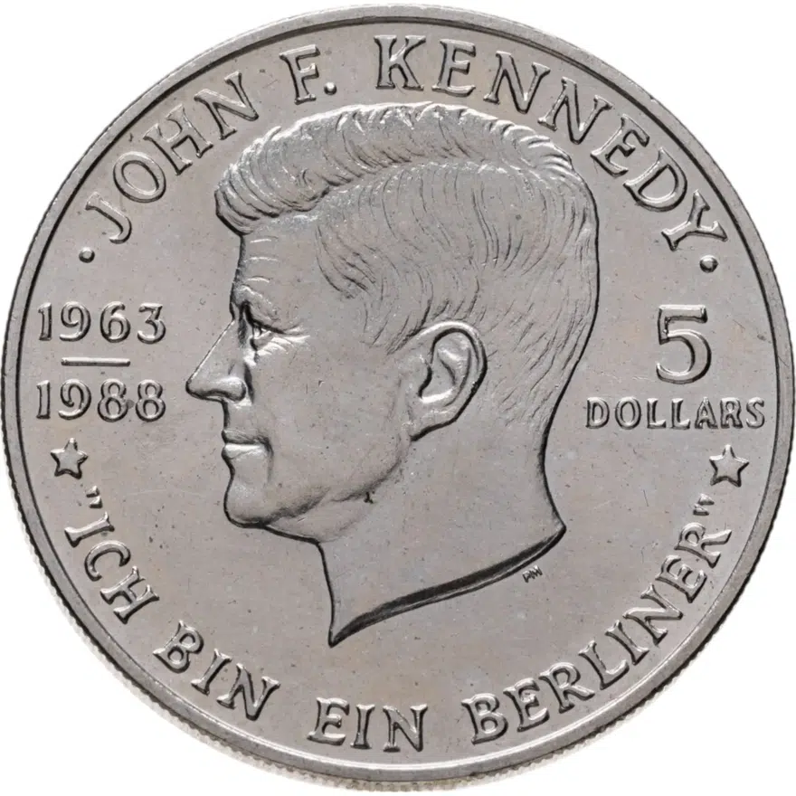 Ниуэ 5 долларов (dollars) 1988  Джон Кеннеди