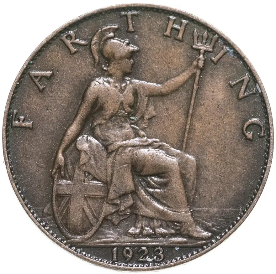 Великобритания 1 фартинг (farthing) 1923, аверс