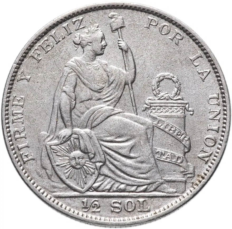 Перу 1/2 соля (sol) 1929, реверс