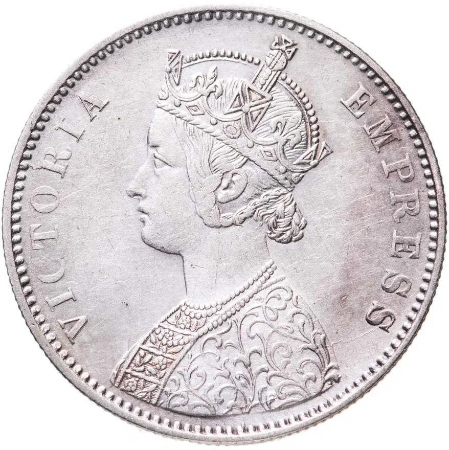 Индия (Британская) 1 рупия (rupee) 1877   без обозначения монетного двора