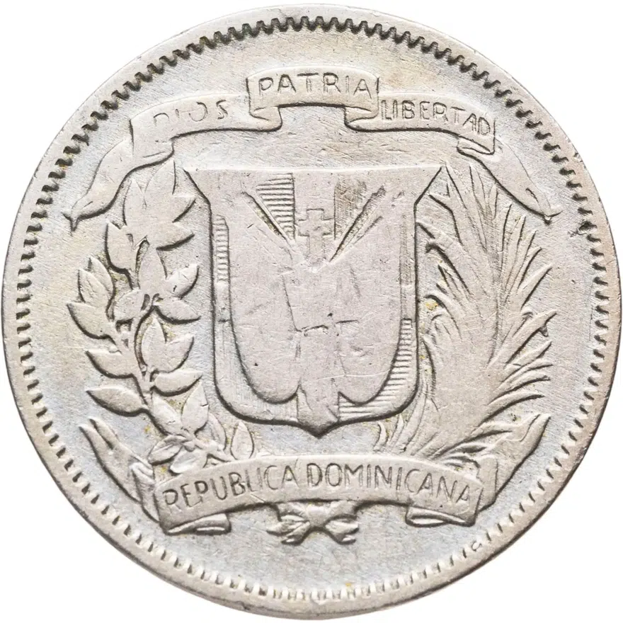 Доминикана 5 сентаво (centavos) 1937, реверс