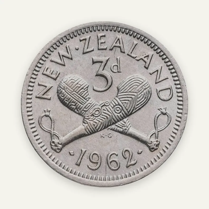Новая Зеландия 3 пенса (pence) 1962, аверс