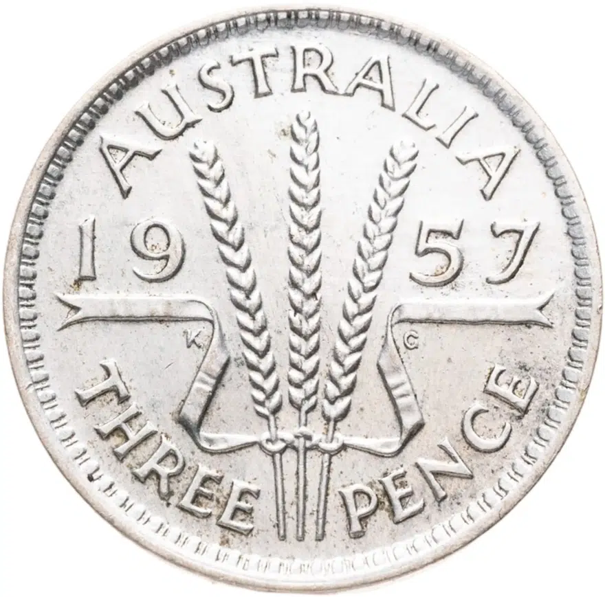 Австралия 3 пенса (pence) 1957, реверс