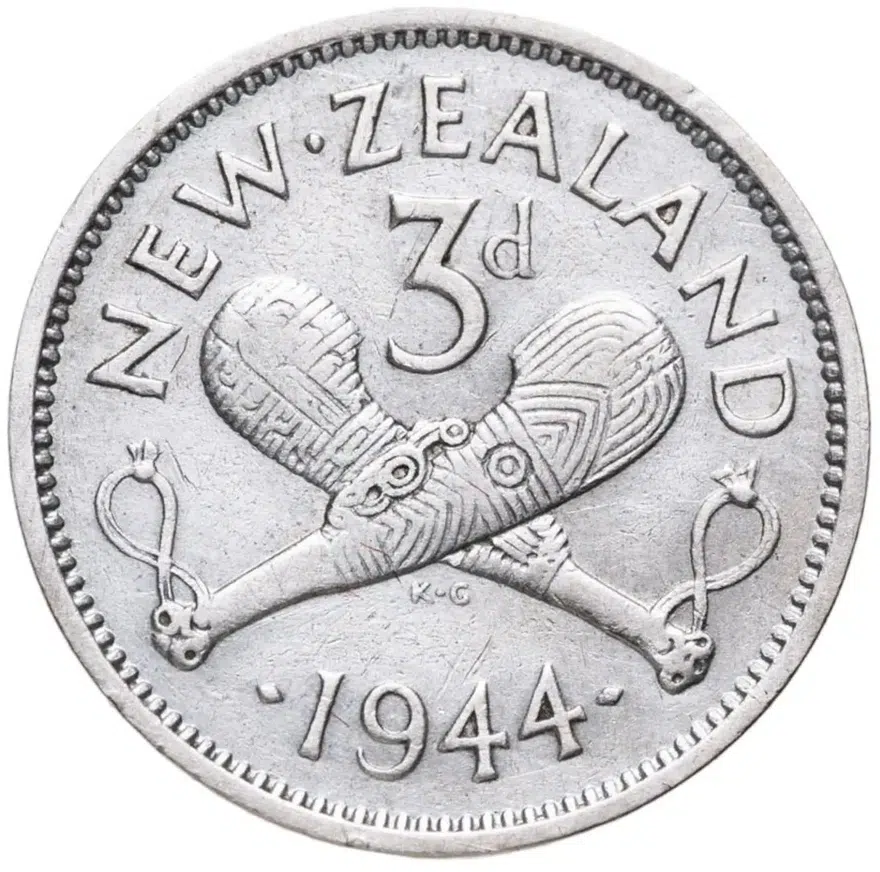 Новая Зеландия 3 пенса (pence) 1944, реверс