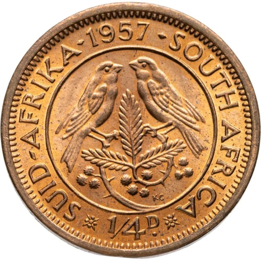ЮАР 1/4 пенни (penny) 1957