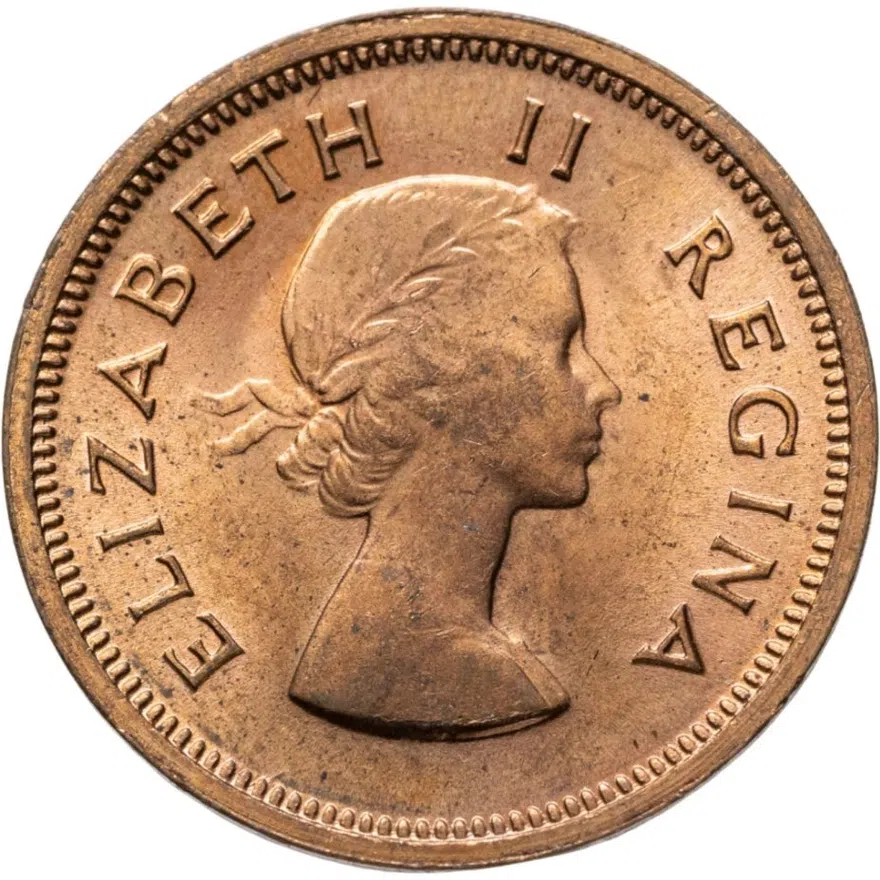 ЮАР 1/4 пенни (penny) 1957, реверс