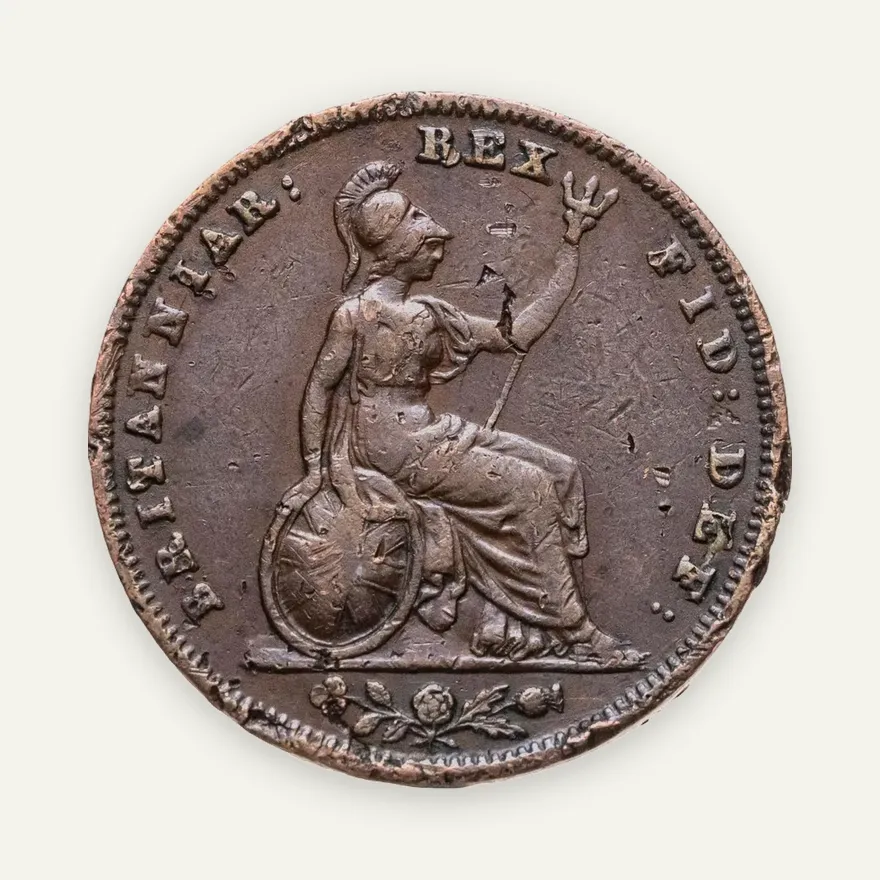 Великобритания 1 фартинг (farthing) 1836, реверс