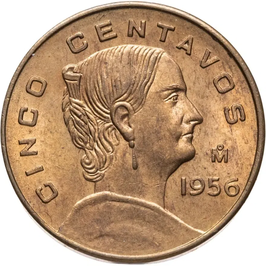 Мексика 5 сентаво (centavos) 1956
