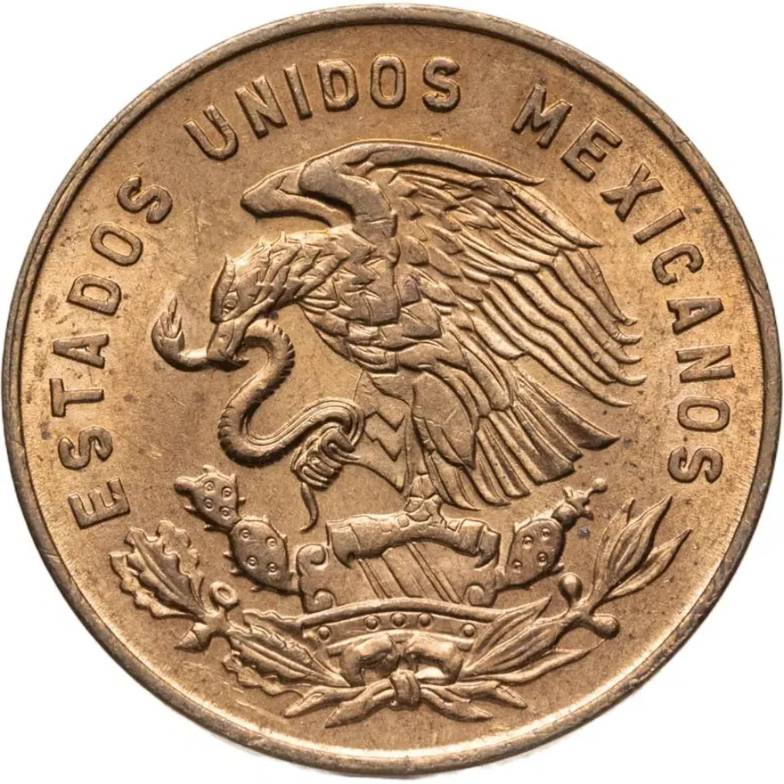 Мексика 5 сентаво (centavos) 1956, реверс