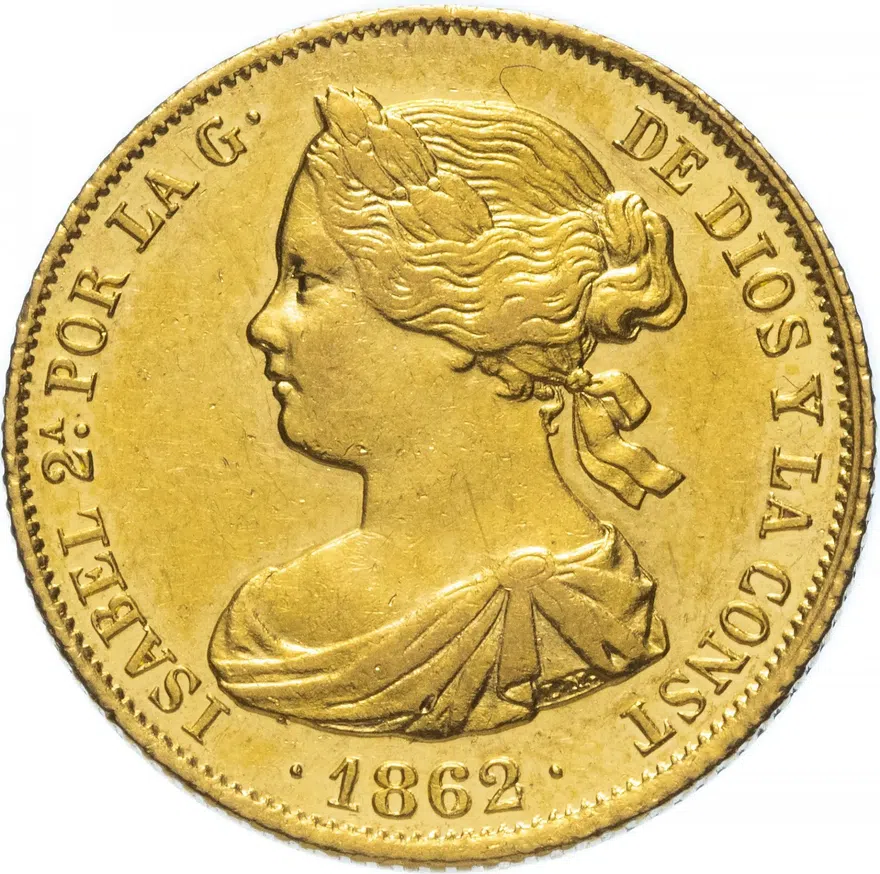 Испания 100 реалов (reales) 1862