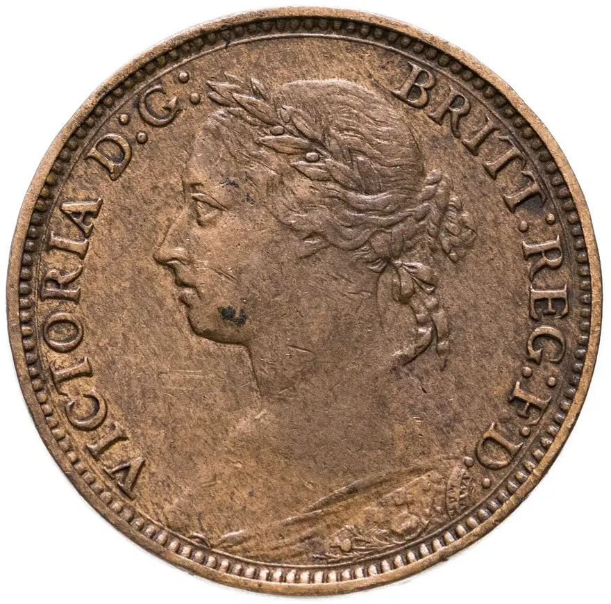 Великобритания 1 фартинг 1882, реверс