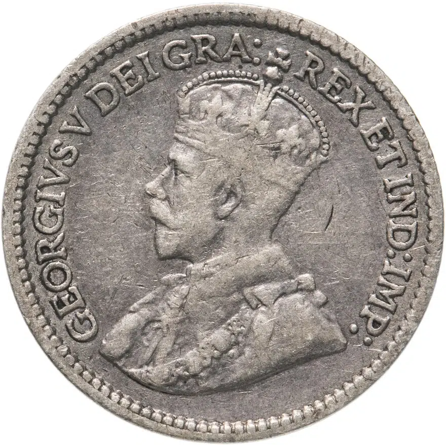 Канада 5 центов (cents) 1913, реверс