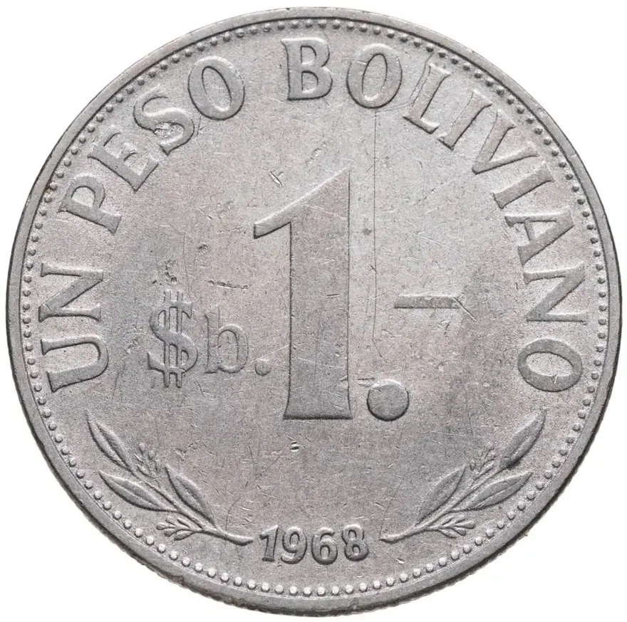 Боливия 1 песо (peso) 1968