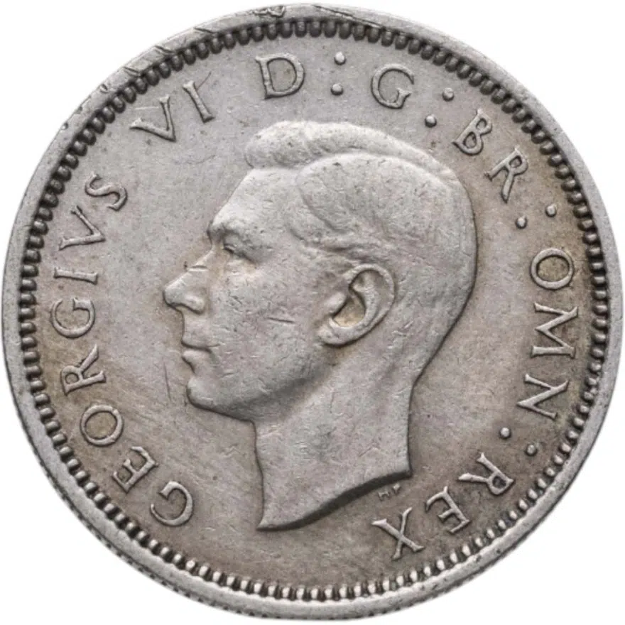 Великобритания 6 пенсов (pence) 1950, реверс