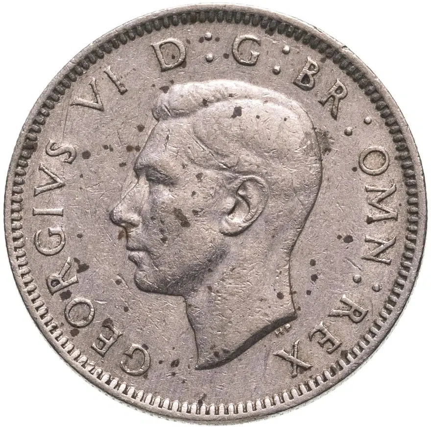 Великобритания 1 шиллинг (shilling) 1948  Английский шиллинг - лев, стоящий на короне, реверс
