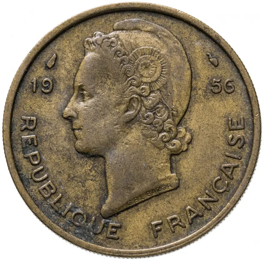 Французская Западная Африка 25 франков (francs) 1956