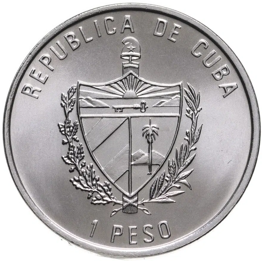 Куба  1 песо (peso) 1992 "Год Испании - Палау Сант Жорди", реверс