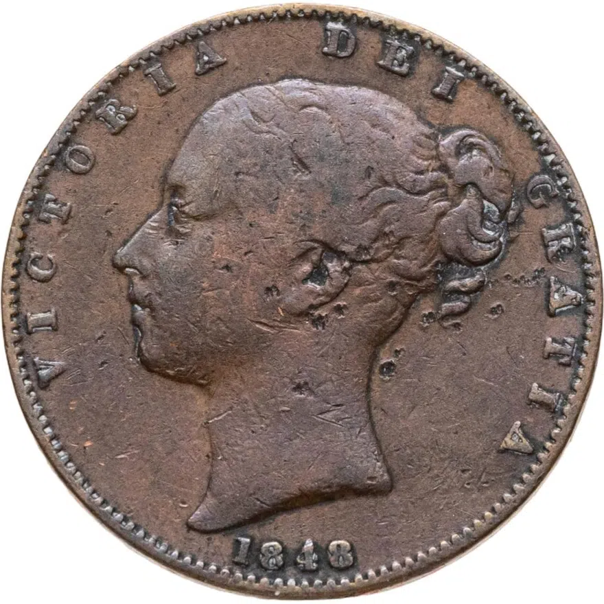 Великобритания 1 фартинг (farthing) 1848