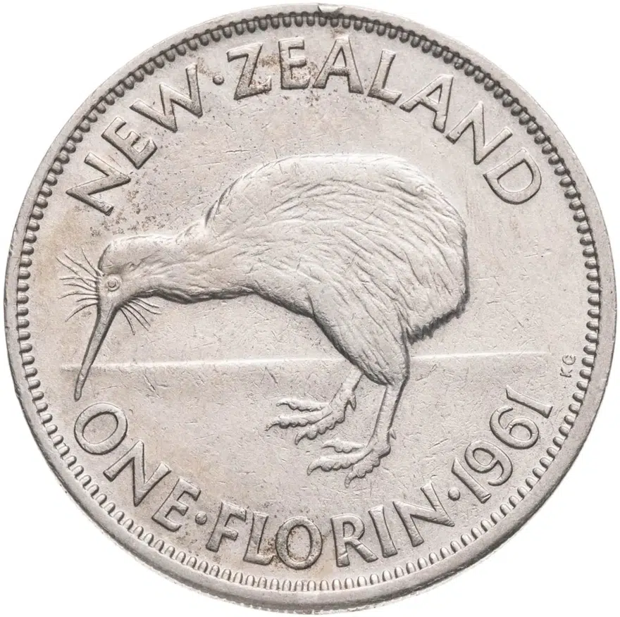Новая Зеландия 2 шиллинга (florin, shillings) 1961, реверс