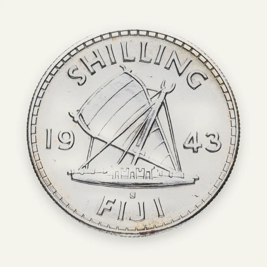 Фиджи 1 шиллинг (shilling) 1943, реверс