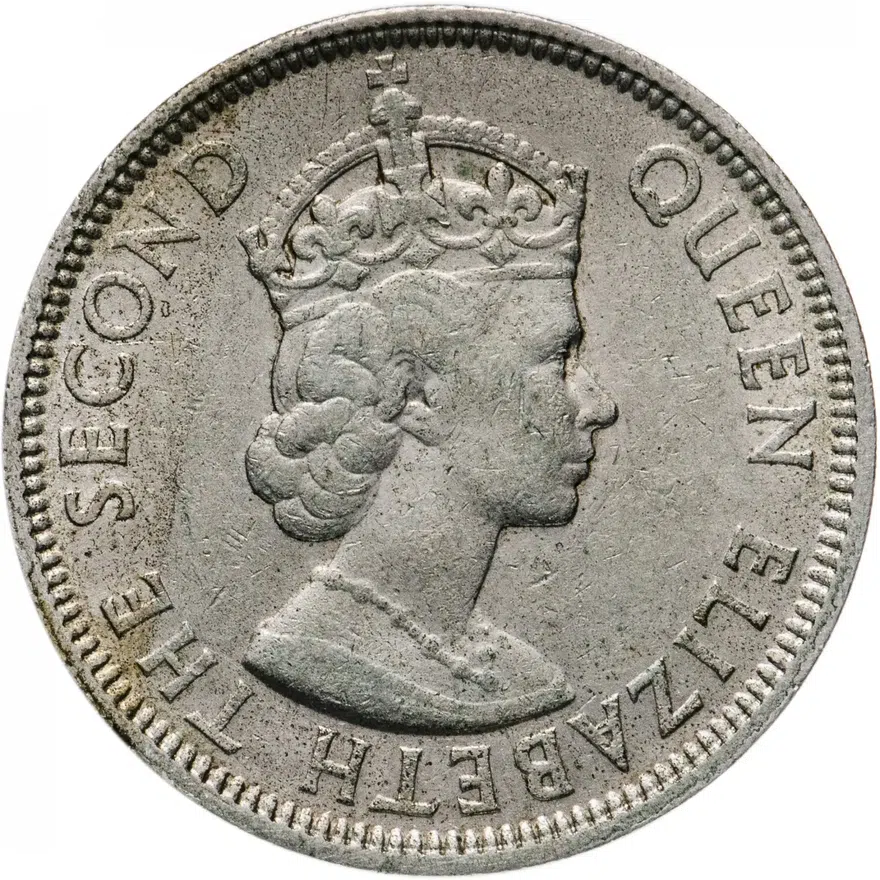 Маврикий 1 рупия (rupee) 1956, реверс