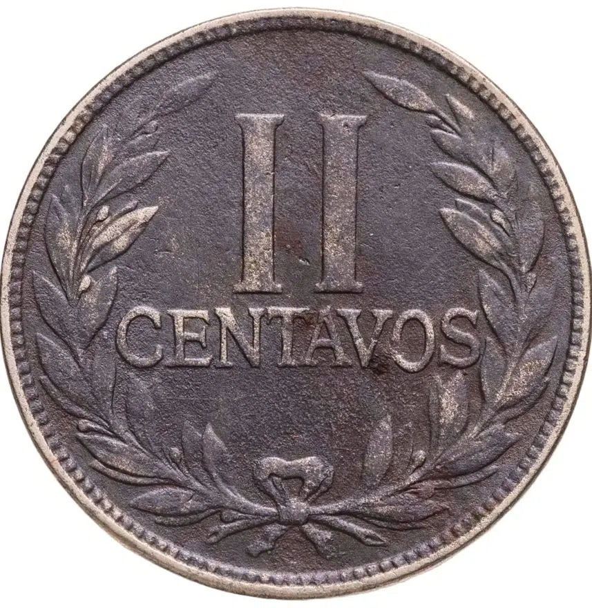 Колумбия 2 сентаво (centavos) 1920, реверс