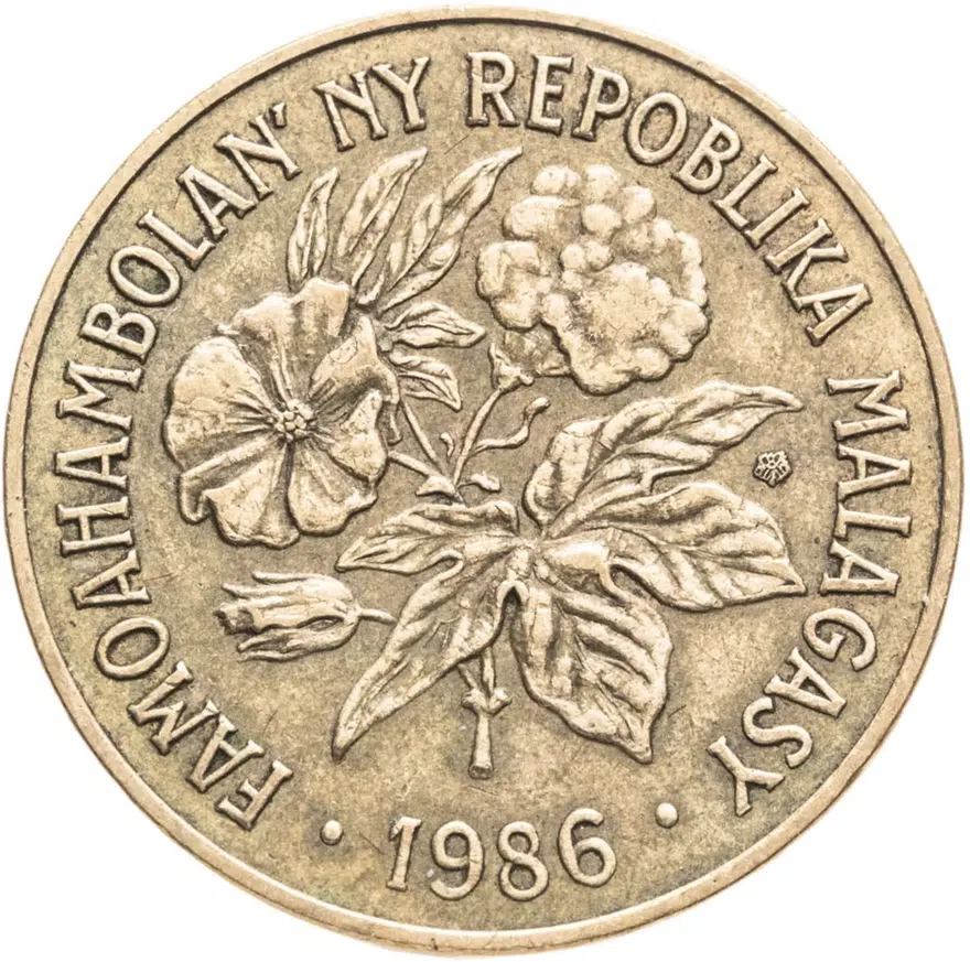 Мадагаскар 20 франков (francs) 1986