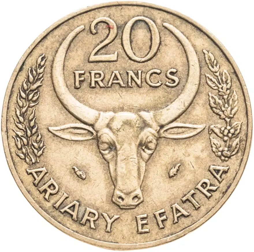 Мадагаскар 20 франков (francs) 1986, реверс