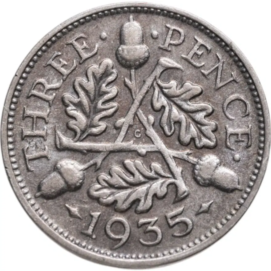 Великобритания 3 пенса (pence) 1935, аверс