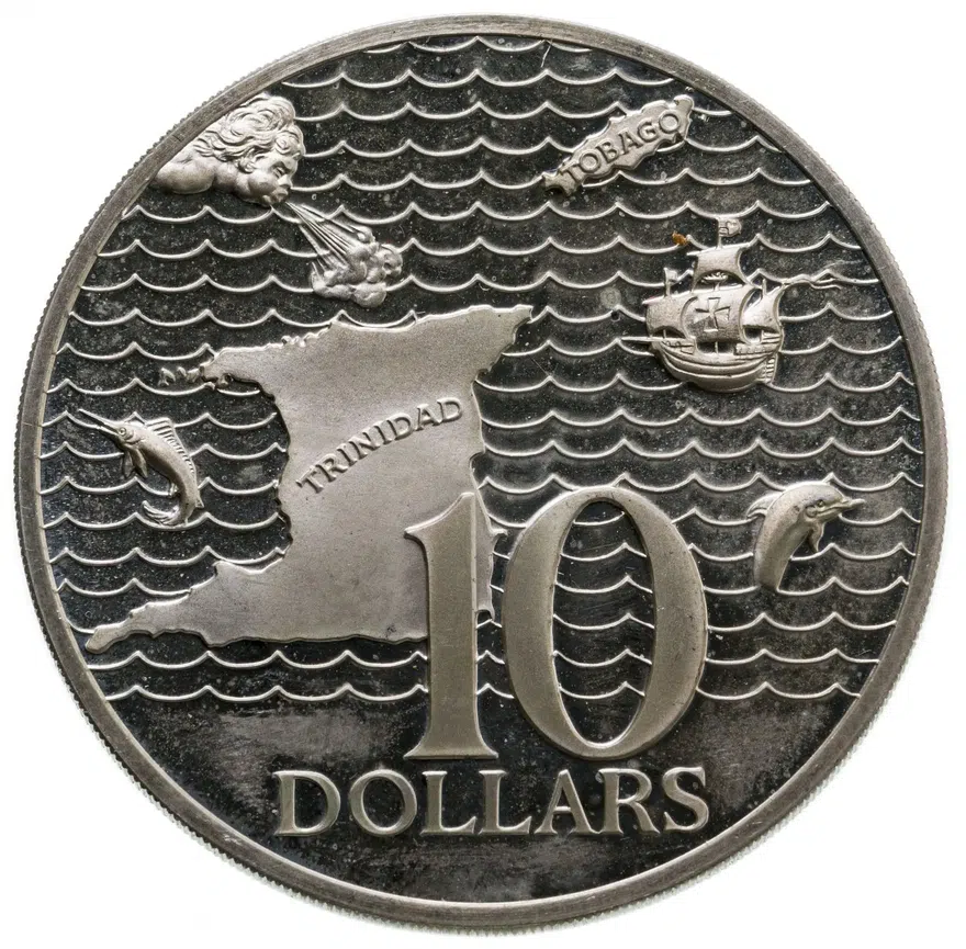 Тринидад и Тобаго 10 долларов (dollars) 1975