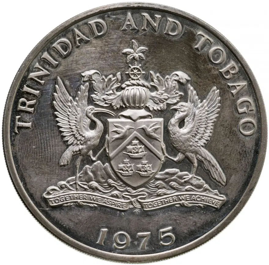 Тринидад и Тобаго 10 долларов (dollars) 1975, реверс