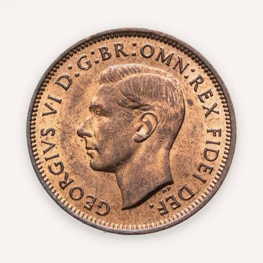 Великобритания 1 фартинг (farthing) 1949, аверс