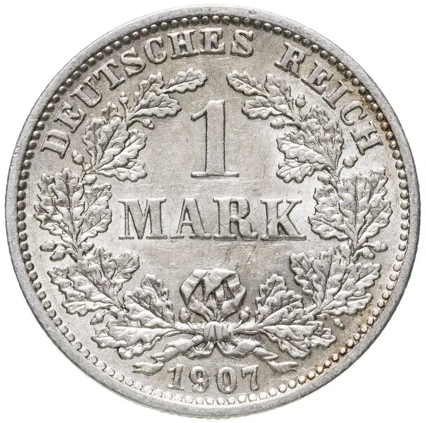 Германия (Германская Империя) 1 марка 1907 "D"