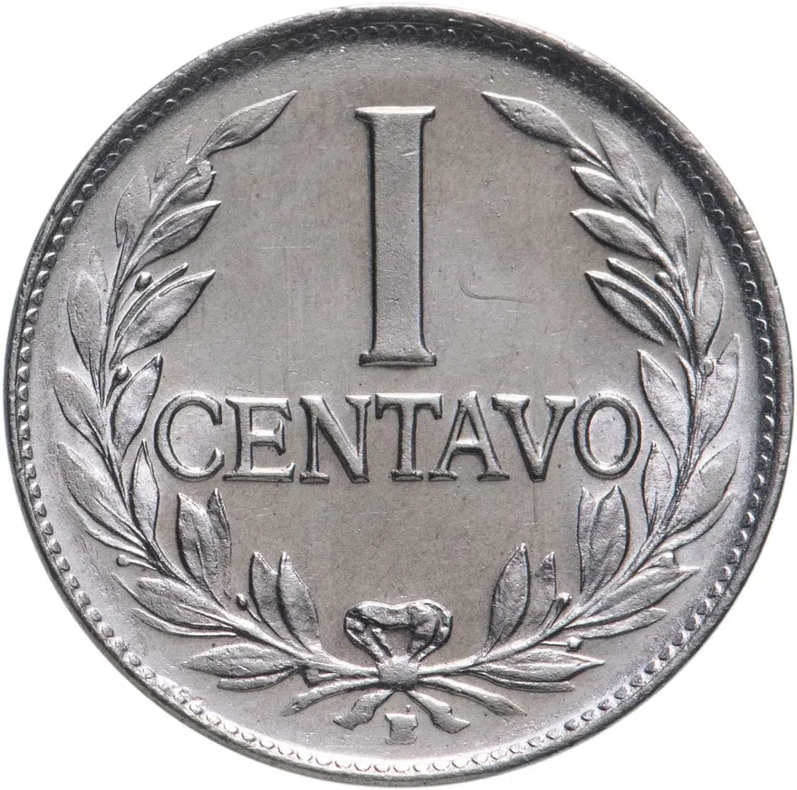 Колумбия 1 сентаво (centavo) 1952, реверс