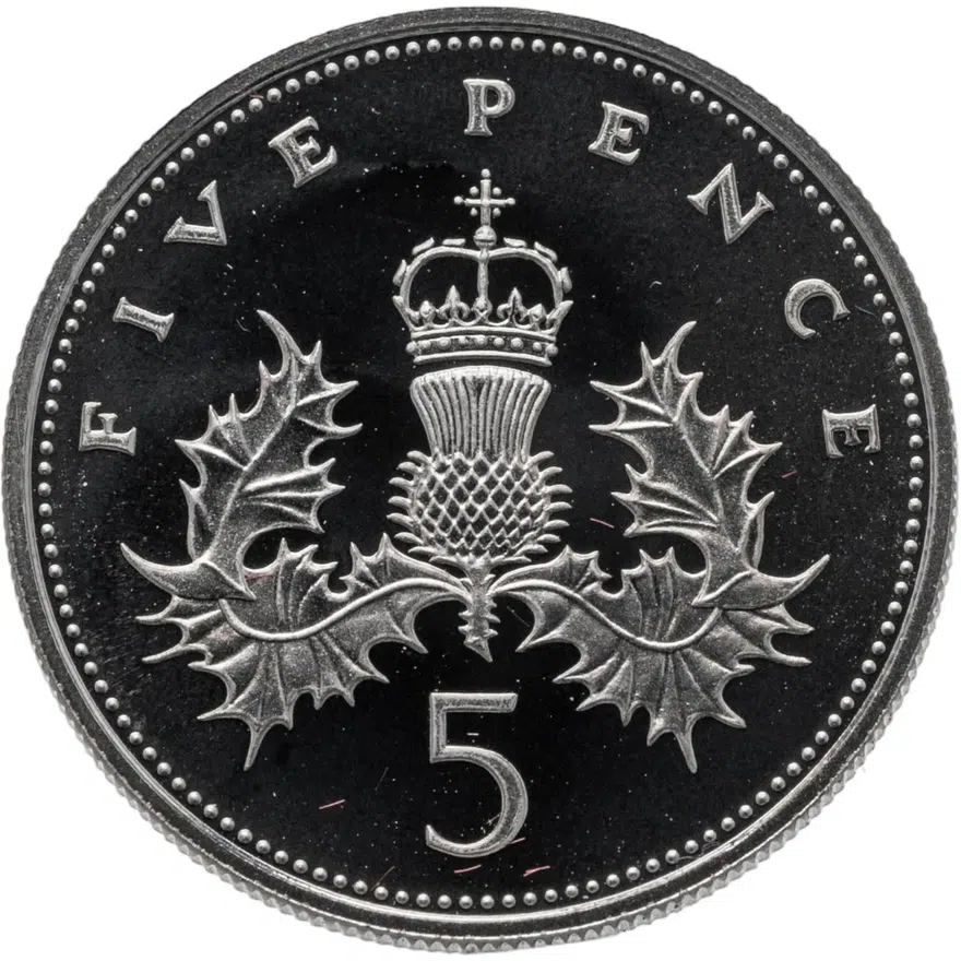 Великобритания 5 пенсов (pence) 1986