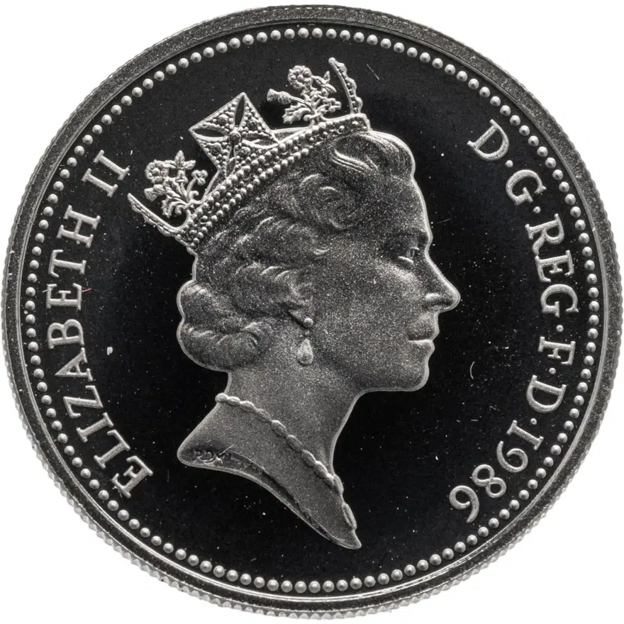 Великобритания 5 пенсов (pence) 1986, реверс