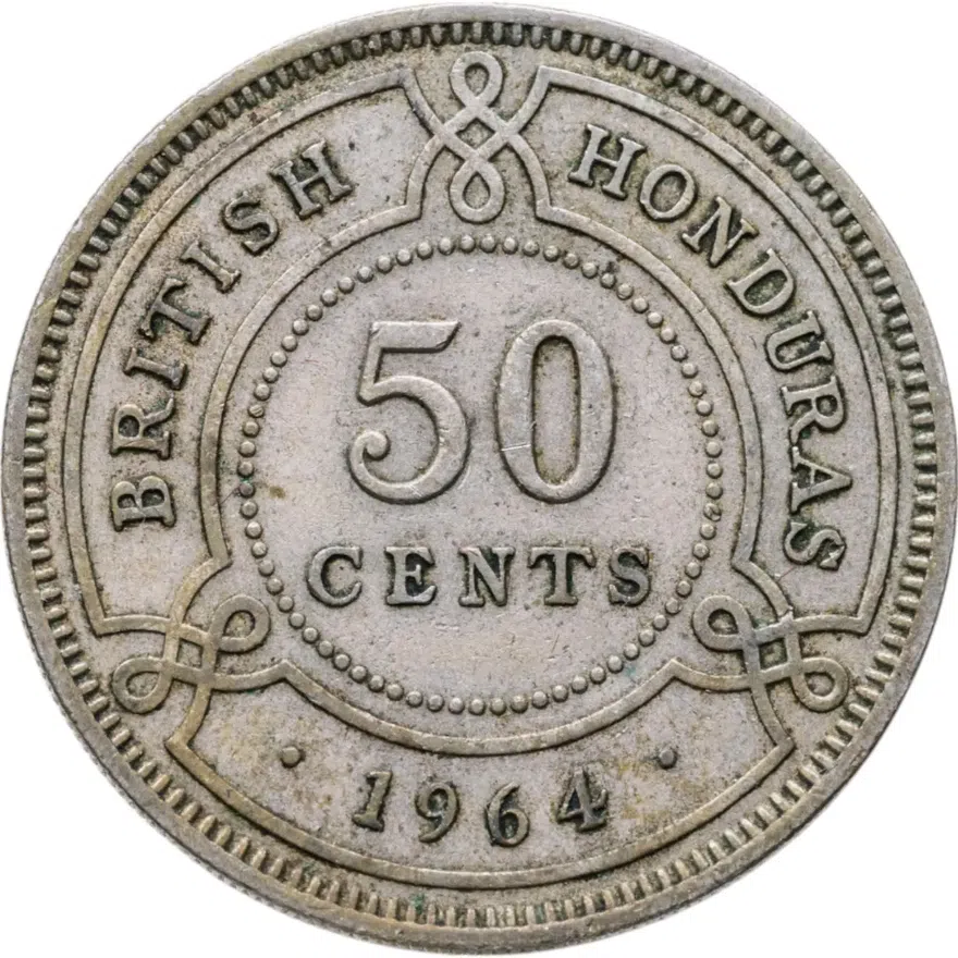Британский Гондурас 50 центов (cents) 1964