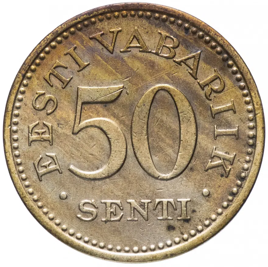 Эстония 50 сентов (senti) 1936