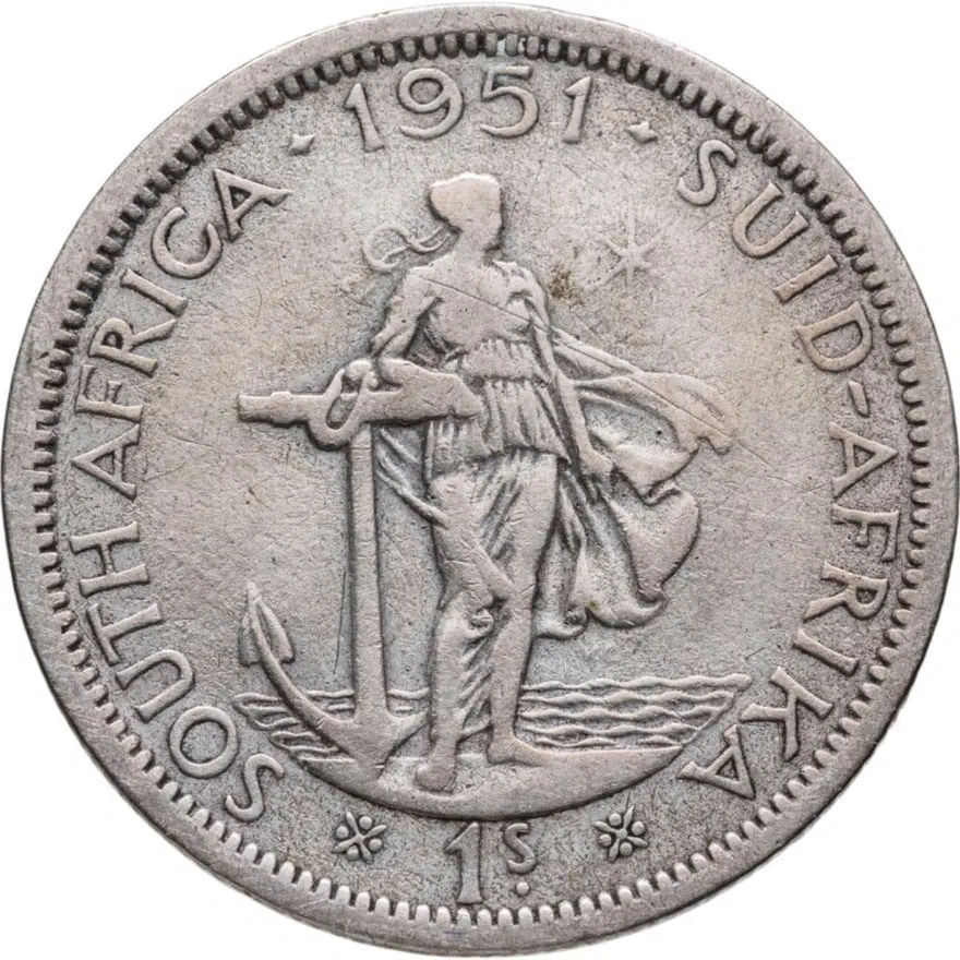ЮАР 1 шиллинг (shilling) 1951