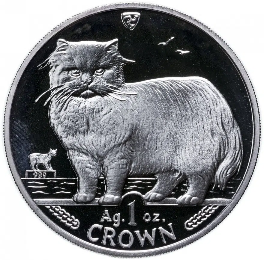 Остров Мэн 1 крона (crown) 1989 "Кошки - Персидская кошка"