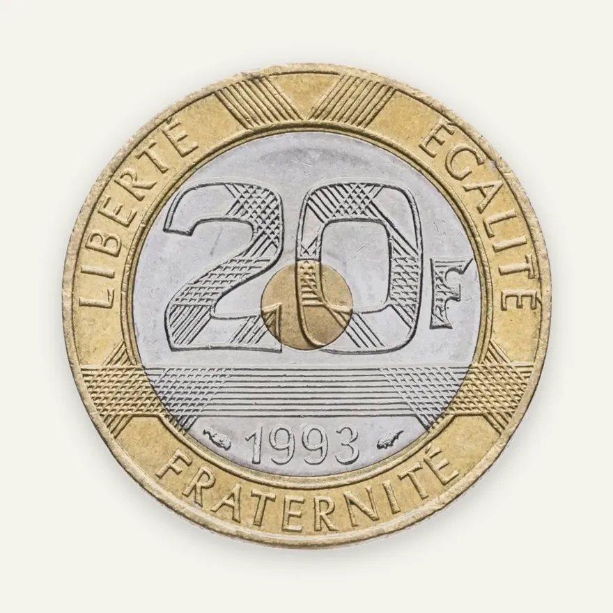 Франция 20 франков (francs) 1993, аверс