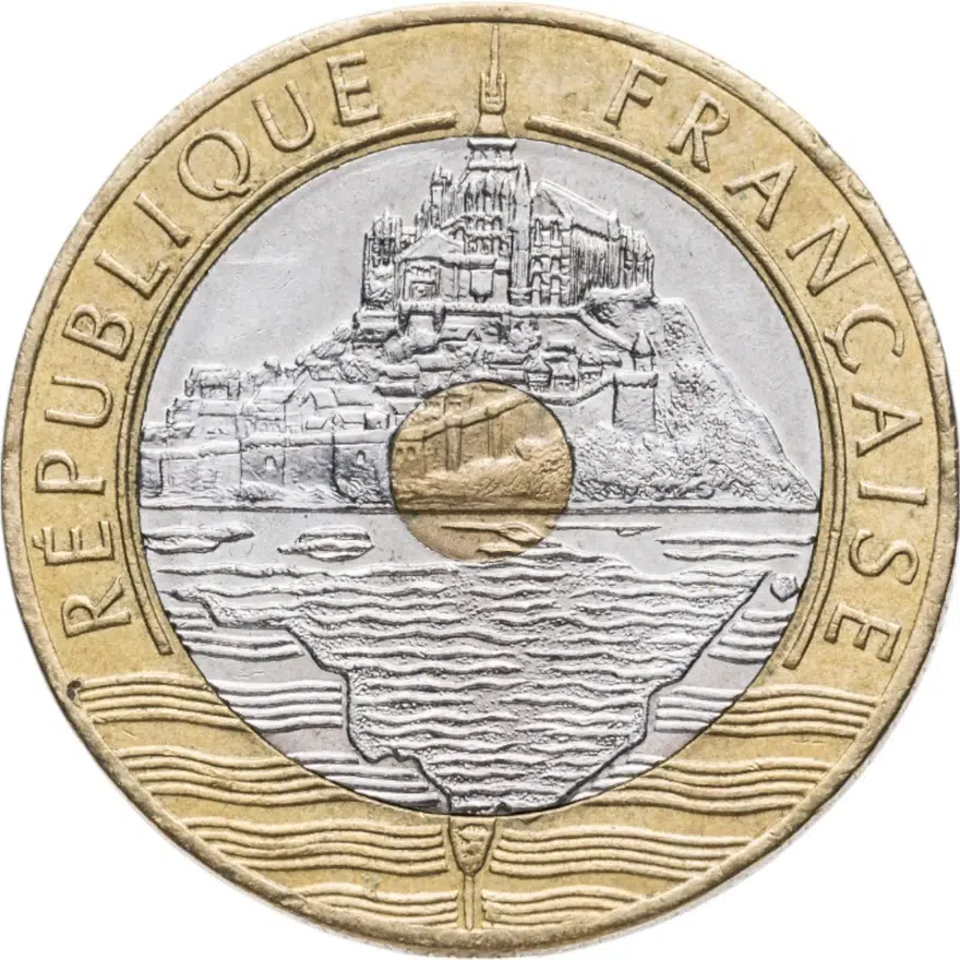 Франция 20 франков (francs) 1993, реверс