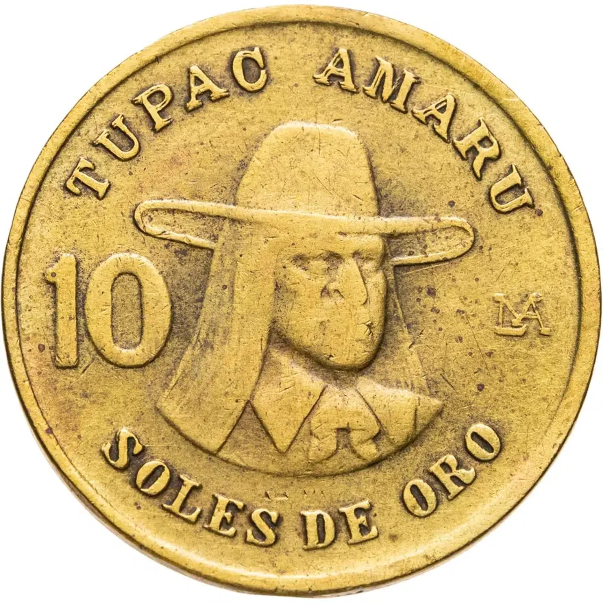 Перу 10 солей (soles) 1978, аверс